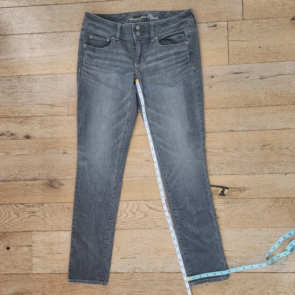 American Eagle Outfitters Women's Gray Super Skinny Jeans Hipster Indie Sleaze
